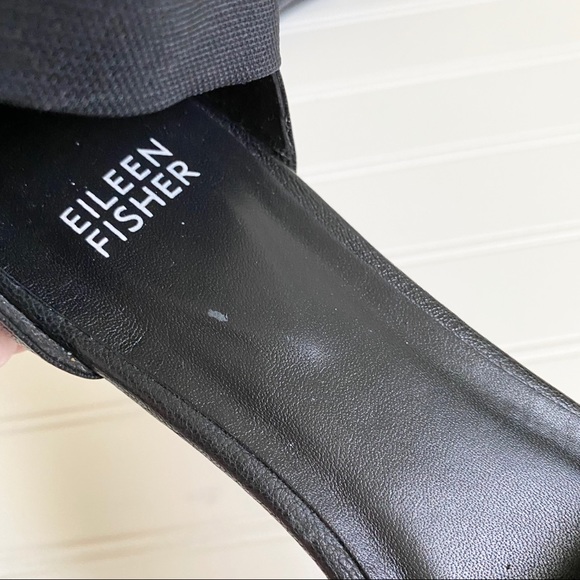Eileen Fisher Black Allot Pointy Toe Flats 7.5 - Picture 14 of 14